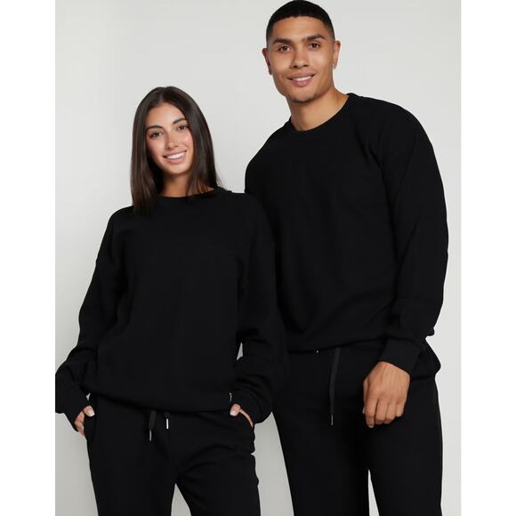 Comfrt Waffle Lounge Set Onyx Black Size M - Picture 3 of 4